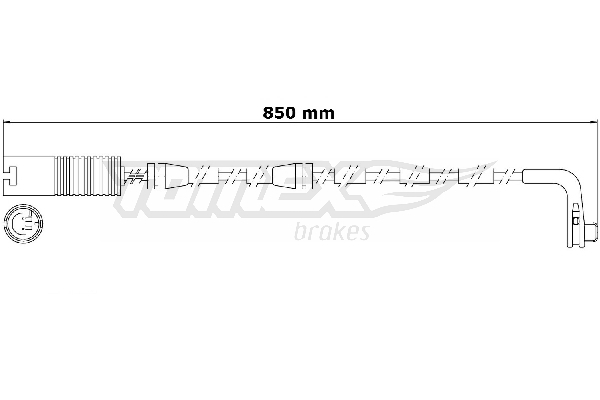 Výstražný kontakt, opotřebení obložení TOMEX Brakes